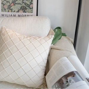 2 pcs Pillow Cover Decorative Square Soft Solid Pillowcase